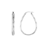 Semi-Twisted Teardrop Hoop Earrings
