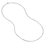 Sterling Silver 1.7mm Round Box Chain with Pear Lobster Lock