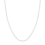 Sterling Silver 1.7mm Round Box Chain with Pear Lobster Lock