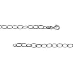 Sterling Silver Oxidized Twisted Cable Chain