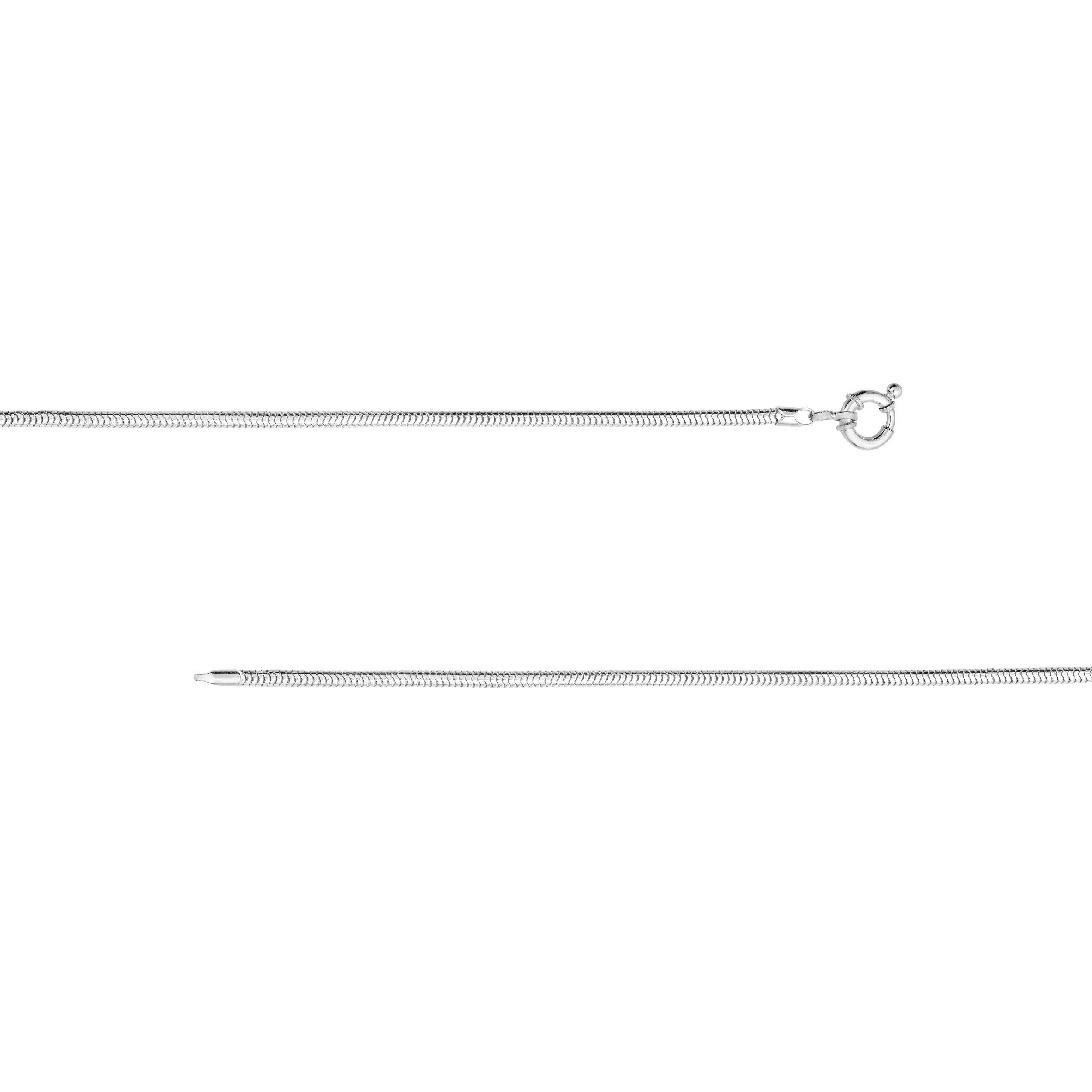 Sterling Silver 3mm Snake Chain Bracelet with Spring Ring