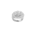 White Crystal Dome Ring