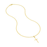 Polished Cross Pendant with Rounded Edges
