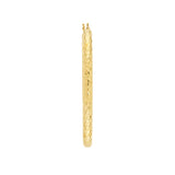 3mm x 42mm Diamond-Cut Oval Hoop Earrings