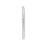 3mm x 42mm Diamond-Cut Oval Hoop Earrings