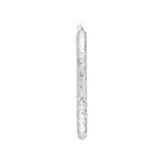 4mm x 42mm Diamond-Cut Oval Hoop Earrings