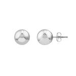 8mm Polished Ball Stud Earrings