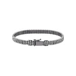 Plated Sterling Silver Triple CZ Row Bracelet