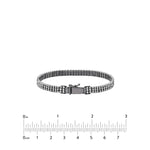 Plated Sterling Silver Triple CZ Row Bracelet