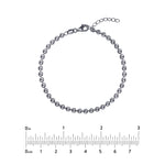 SS 3.5mm D/C Bead Adjustable Bracelet