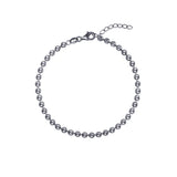 SS 3.5mm D/C Bead Adjustable Bracelet