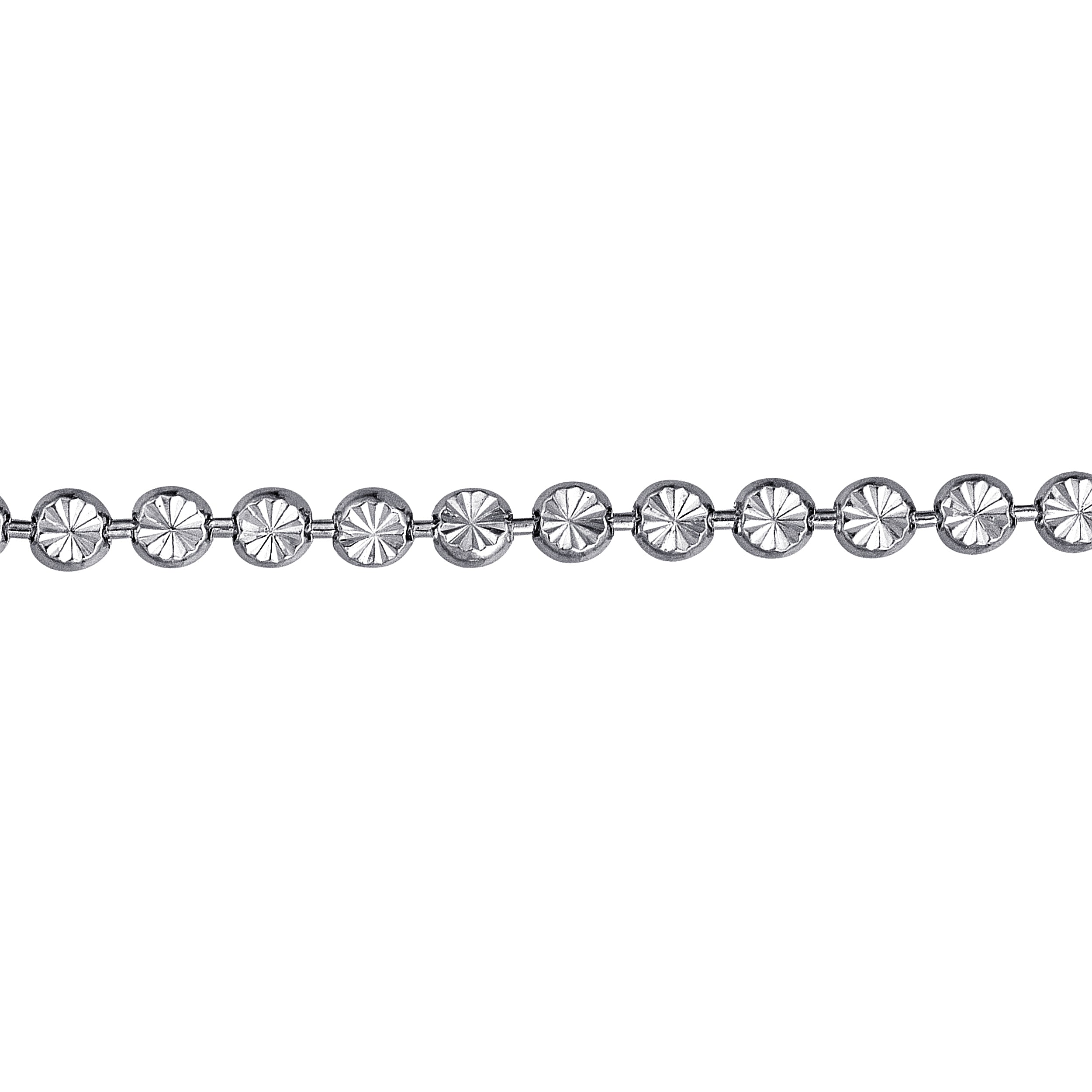 SS 3.5mm D/C Bead Adjustable Bracelet