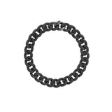 Sterling Silver Black CZ Curb Link Bracelet