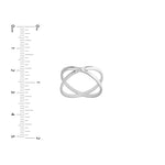 Sterling Silver Polished X Ring