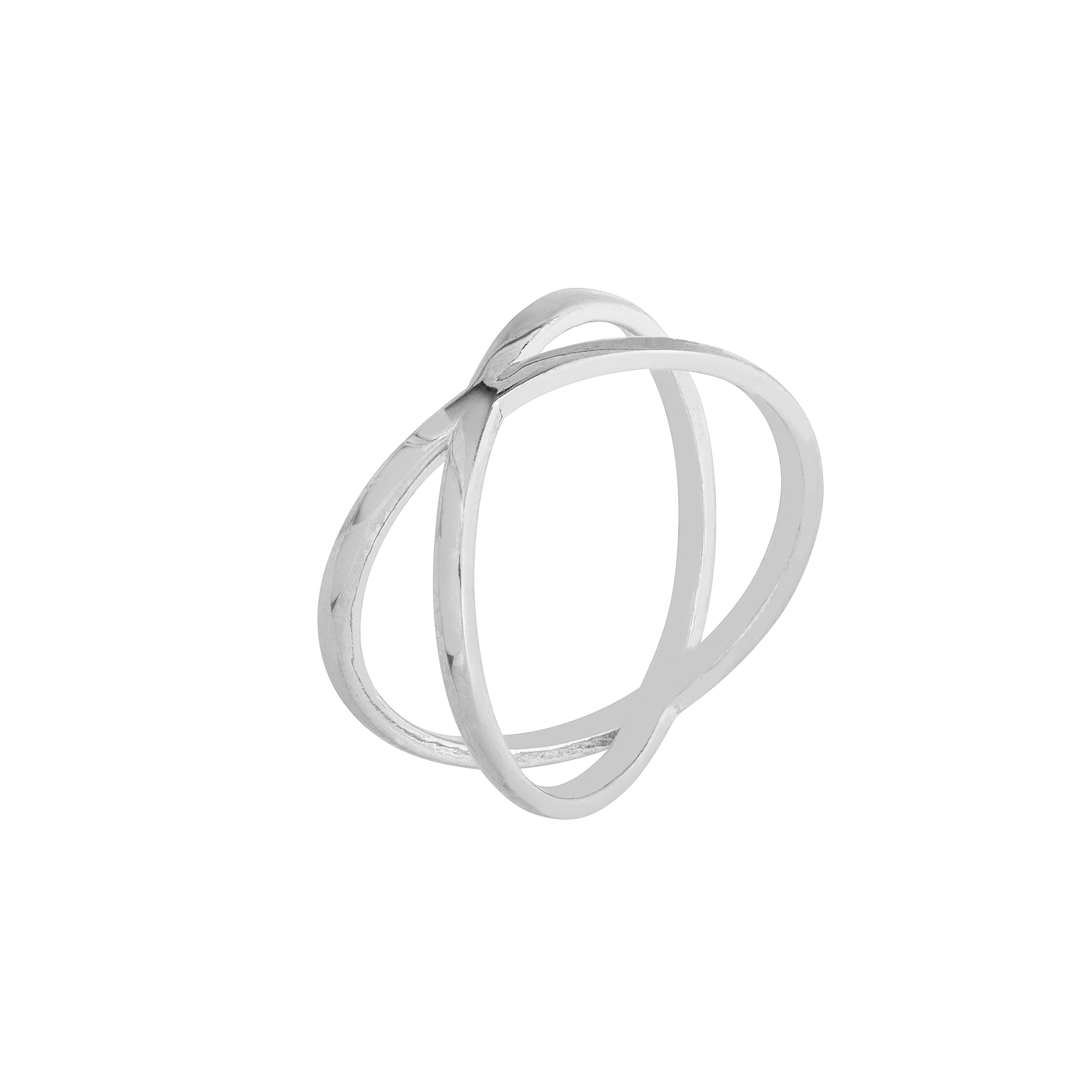 Sterling Silver Polished X Ring