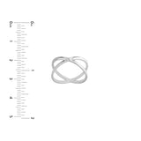 Sterling Silver Polished X Ring