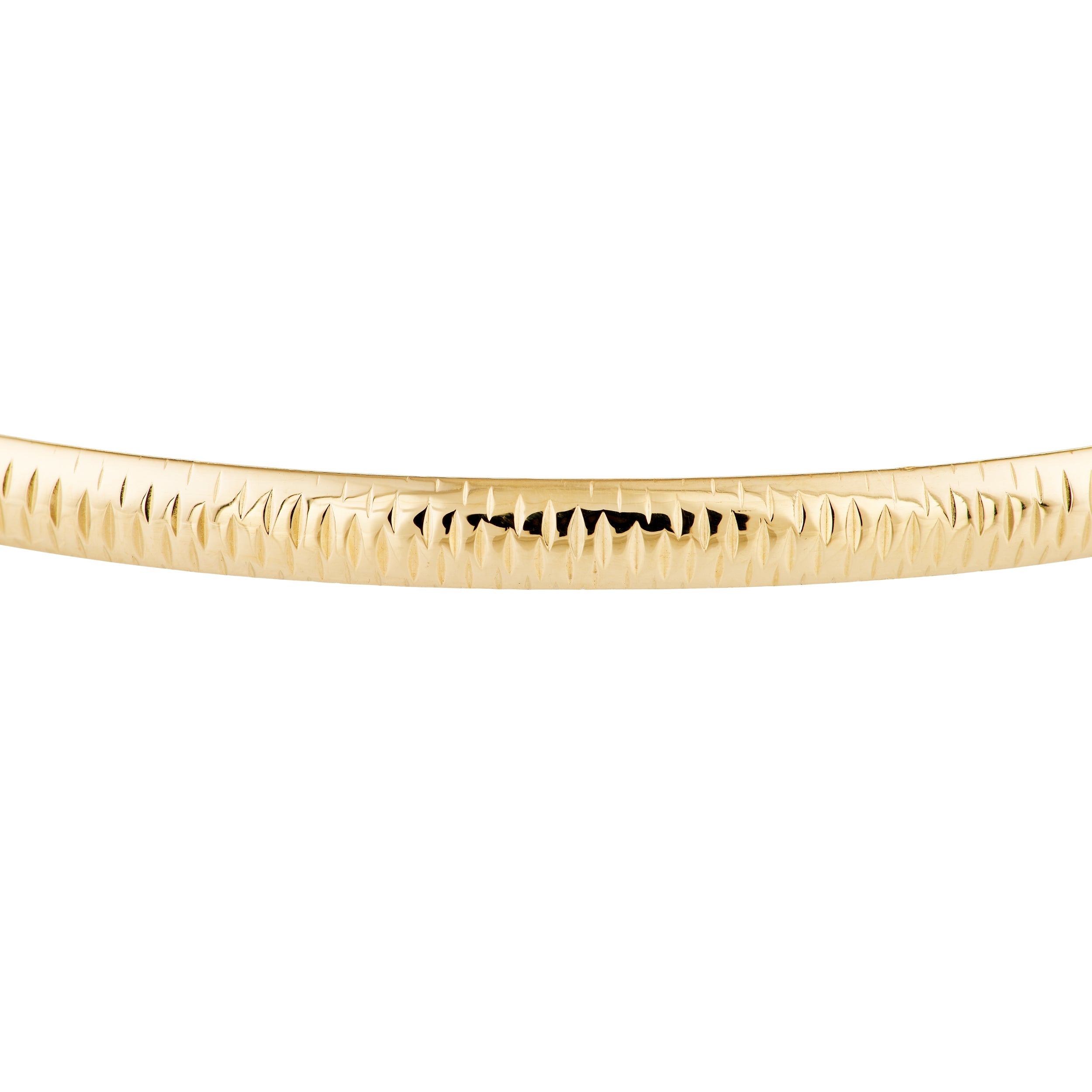Diamond-Cut Tube Hinged Bangle