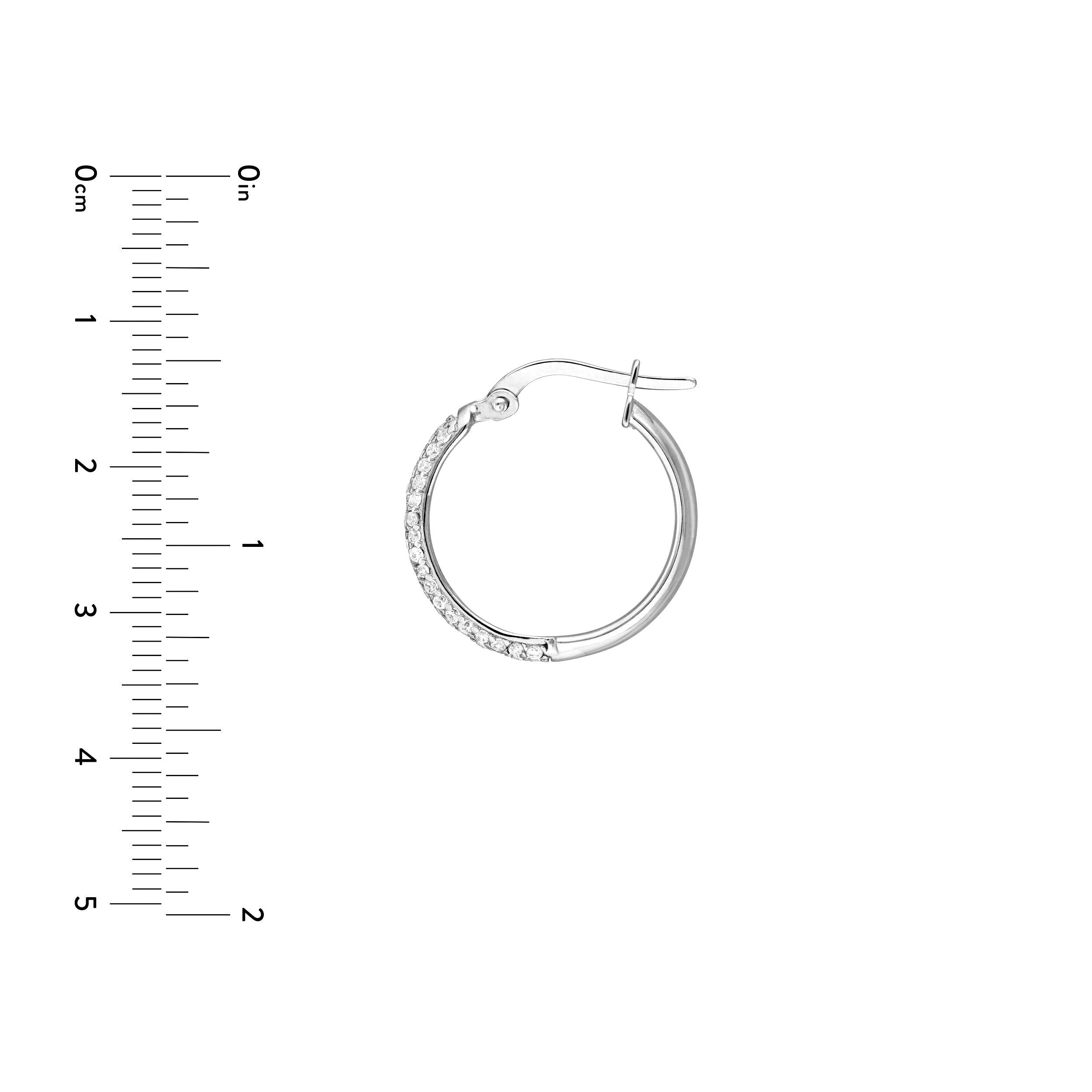 Pavé CZ Hoop Earrings