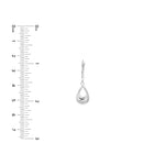 Puffy Teardrop Dangle Earrings on Leverback