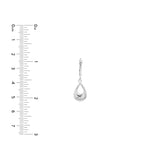 Puffy Teardrop Dangle Earrings on Leverback