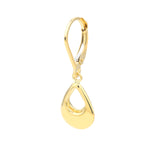 Puffy Teardrop Dangle Earrings on Leverback
