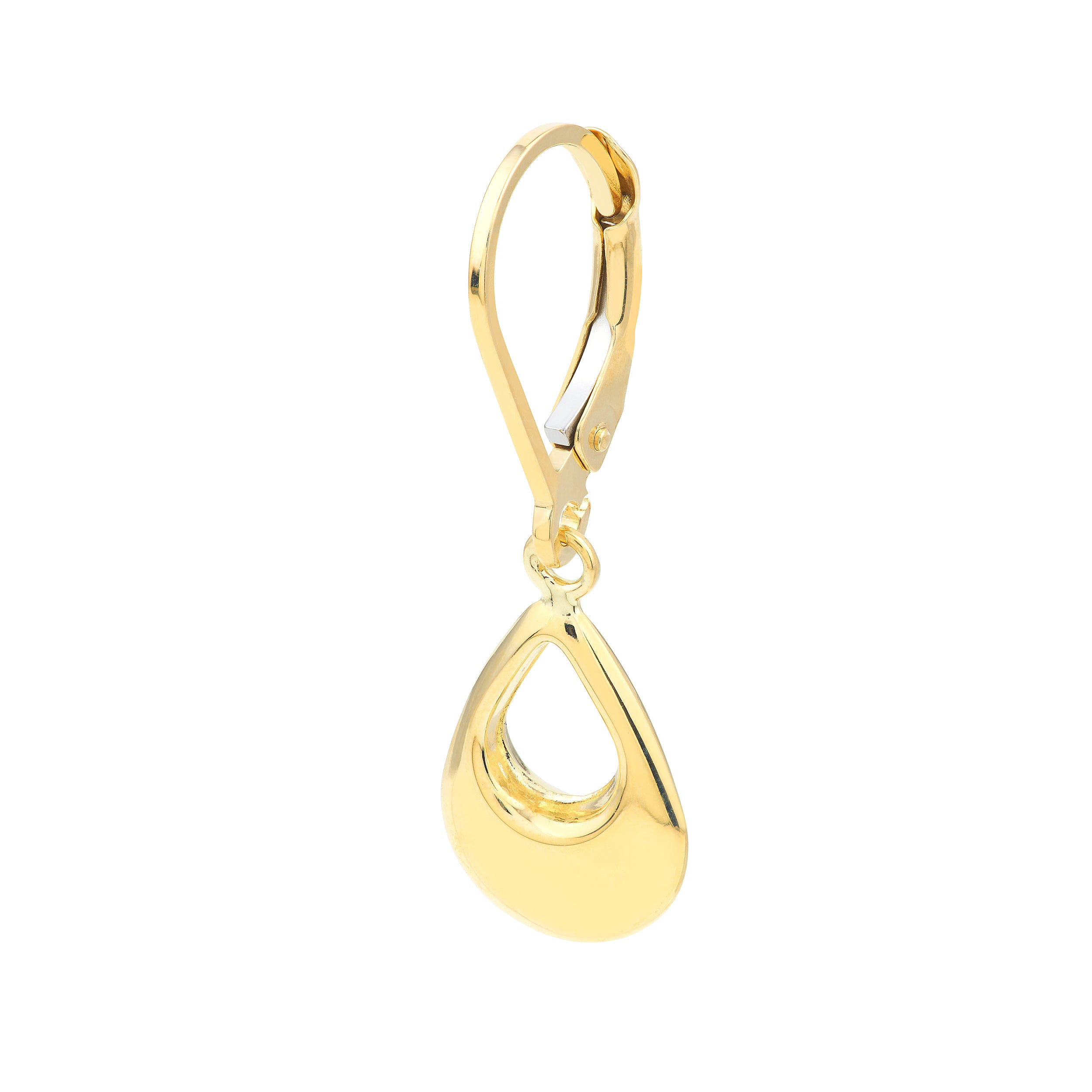 Puffy Teardrop Dangle Earrings on Leverback
