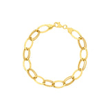 Textured Triple and Plain Link Bracelet