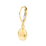 Textured Egg-Shaped Earrings on Leverback