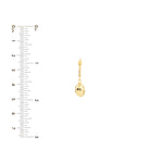 Textured Egg-Shaped Earrings on Leverback