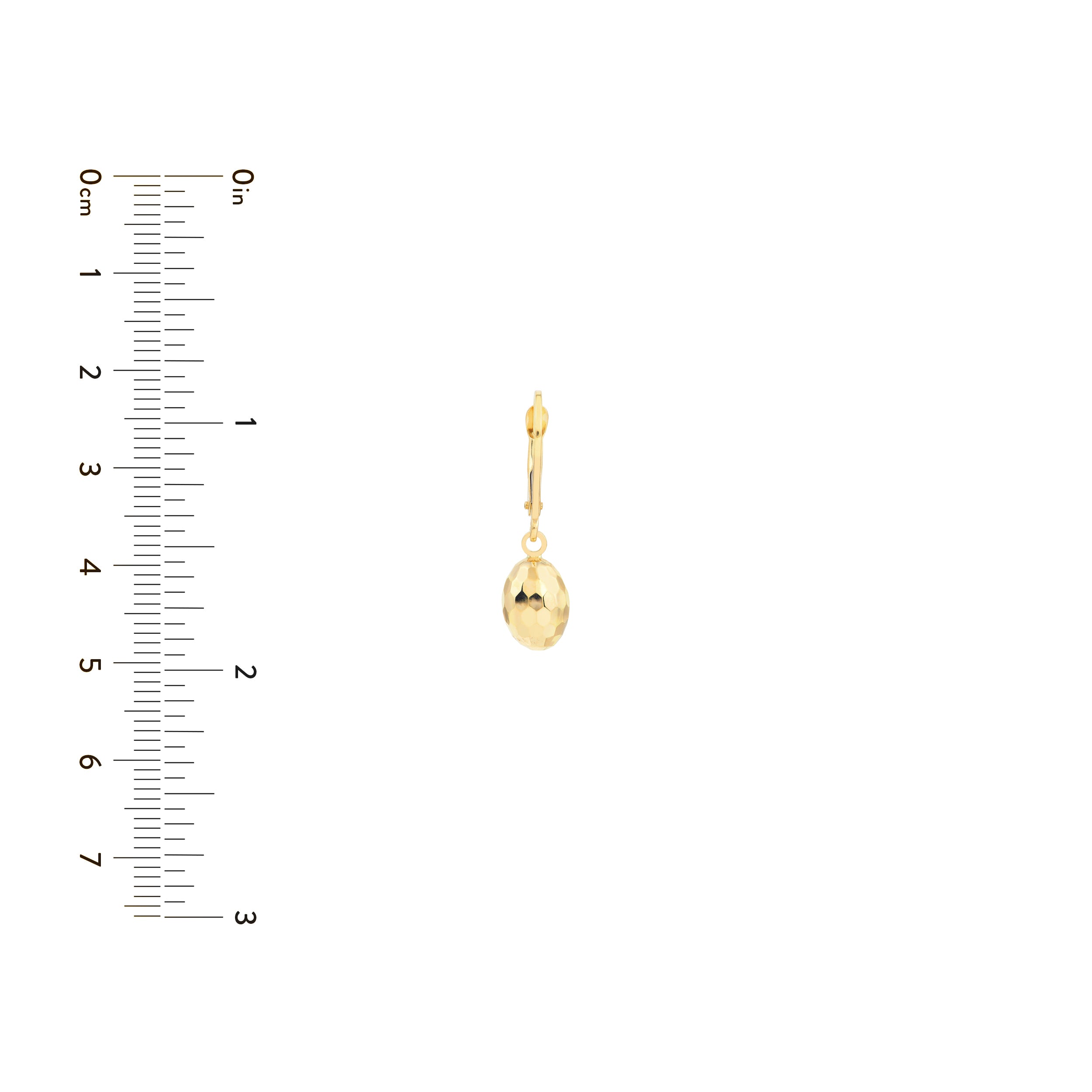 Textured Egg-Shaped Earrings on Leverback