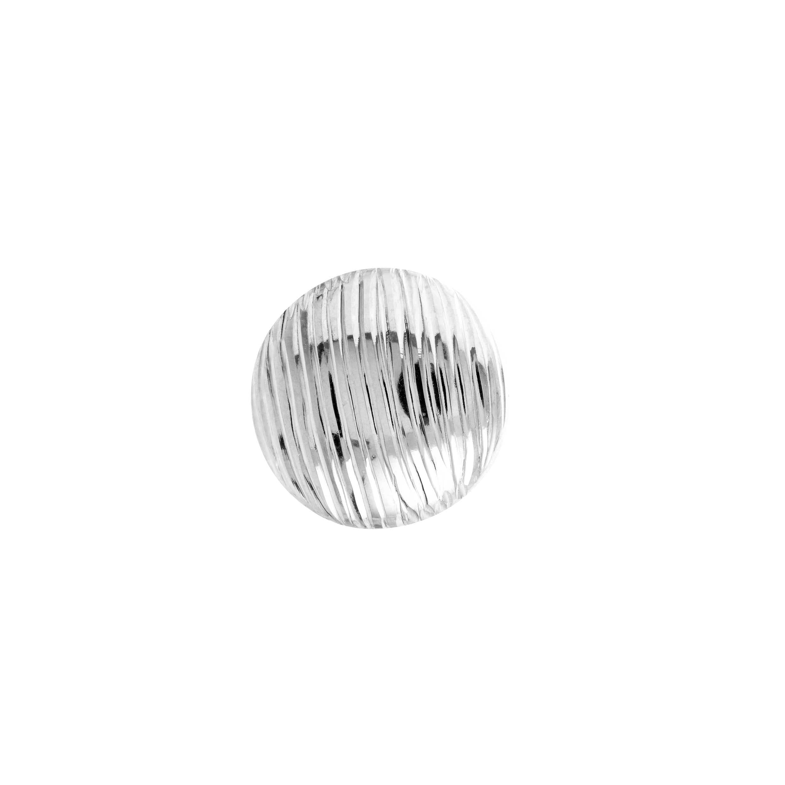 Ridged Button Stud Earrings on Post Back
