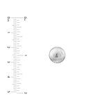 Ridged Button Stud Earrings on Post Back