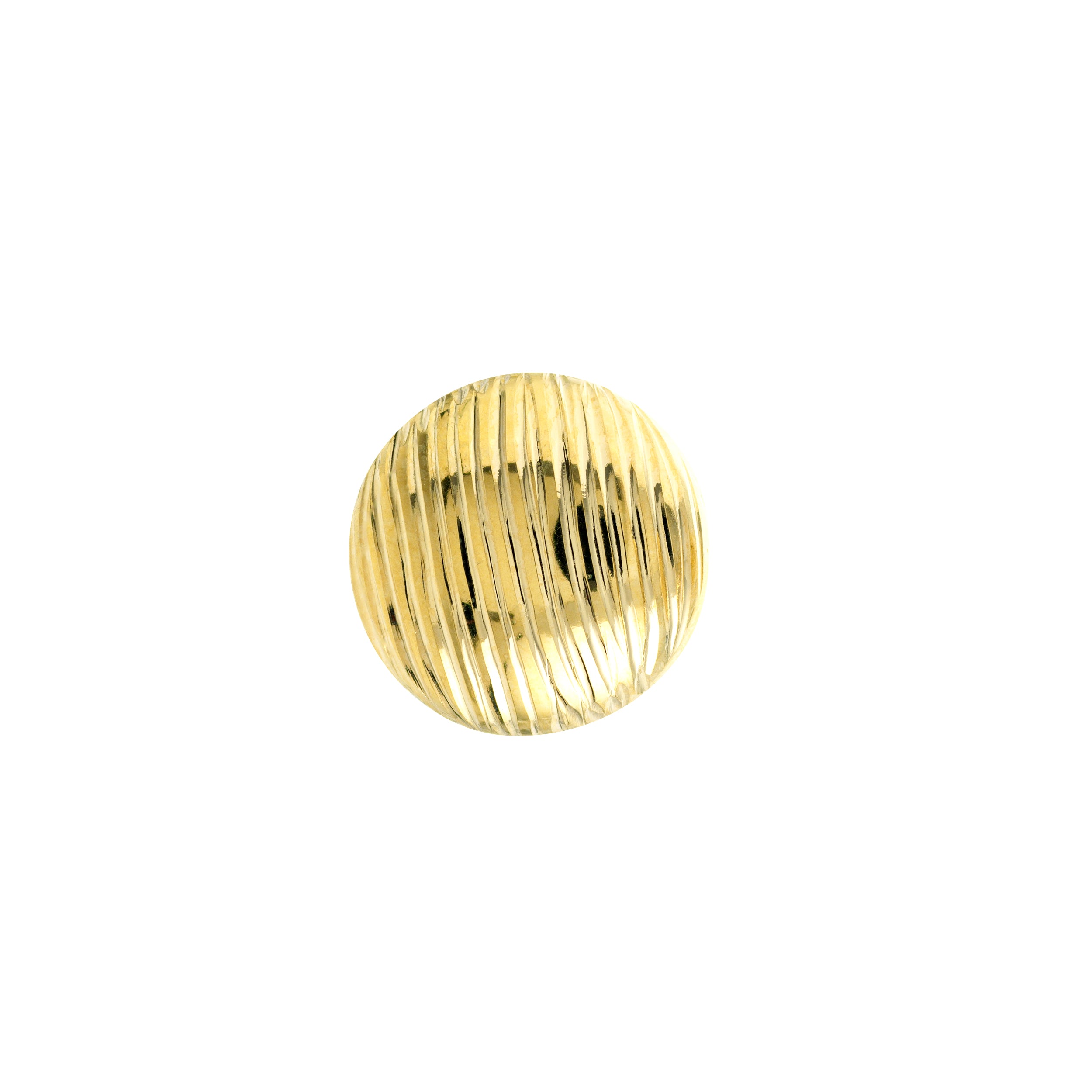 Ridged Button Stud Earrings on Post Back