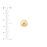 Ridged Button Stud Earrings on Post Back