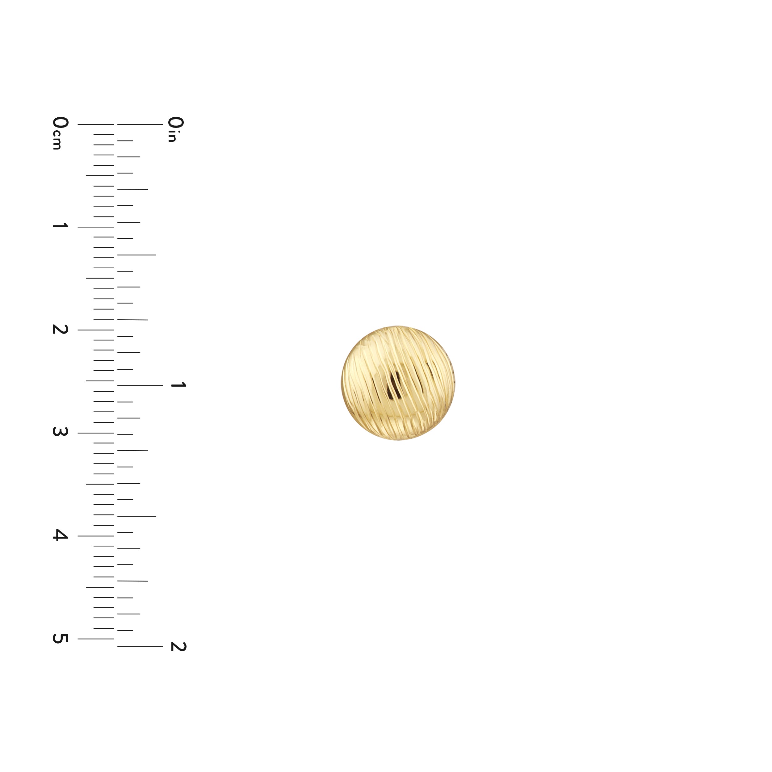 Ridged Button Stud Earrings on Post Back
