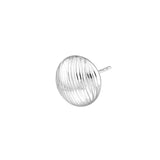 Ridged Button Stud Earrings on Post Back