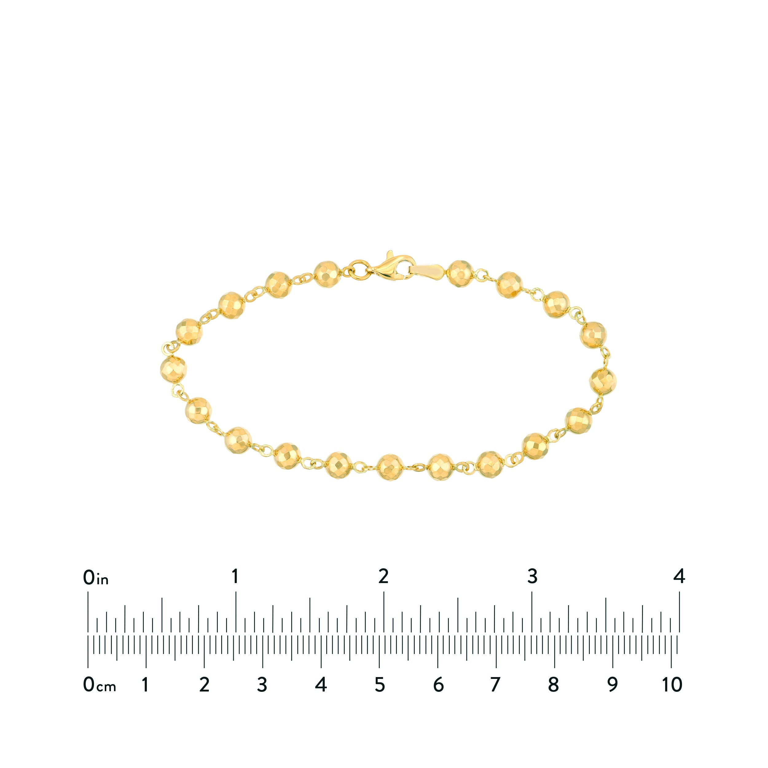 Diamond-Cut Beaded Bracelet