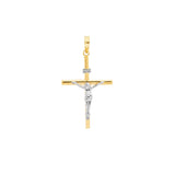 Vertical Flat Tube Cross w/Crucifix