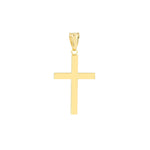Reversible D/C and Polished Cross Pendant