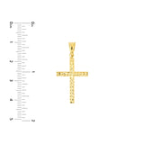 Reversible D/C and Polished Cross Pendant