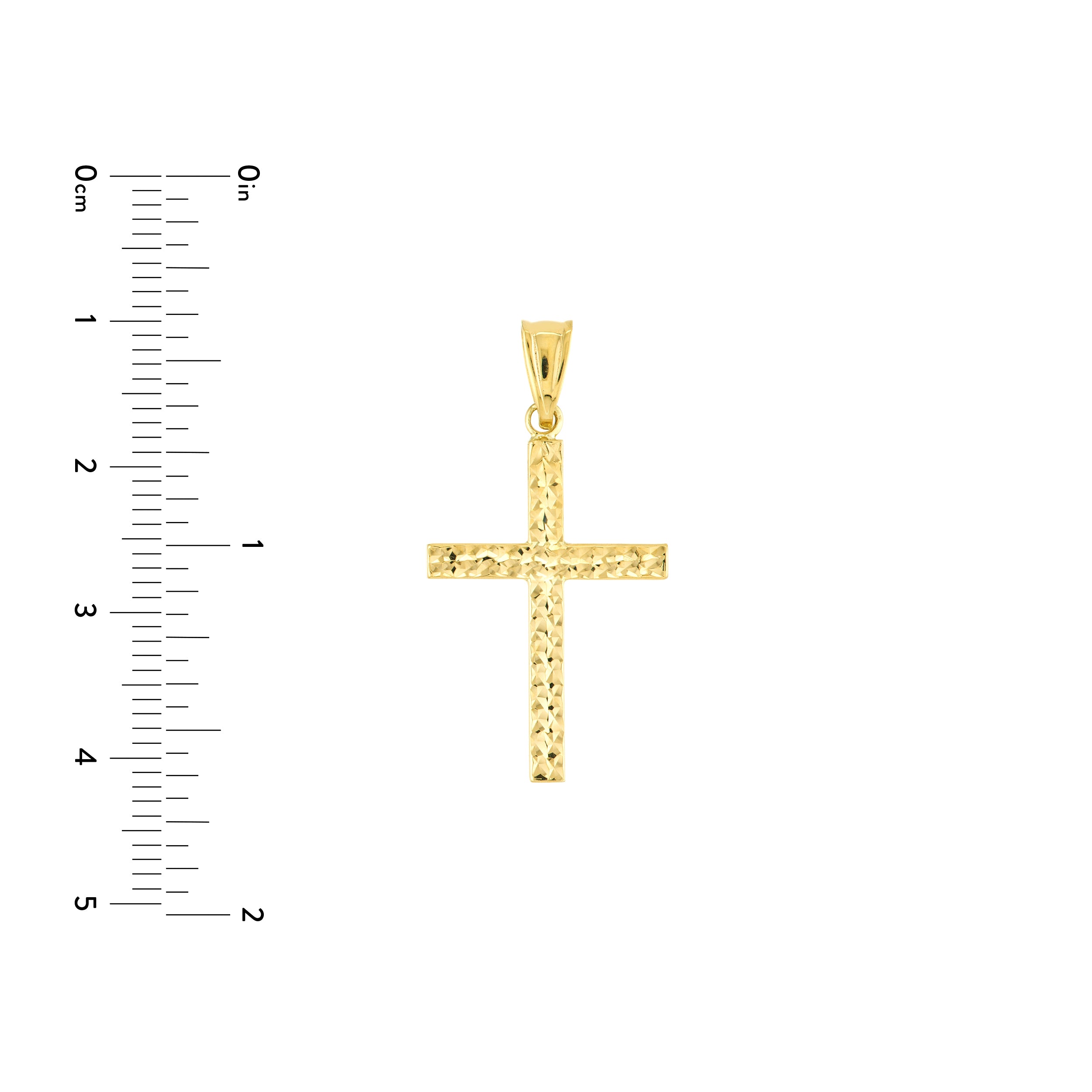 Reversible D/C and Polished Cross Pendant