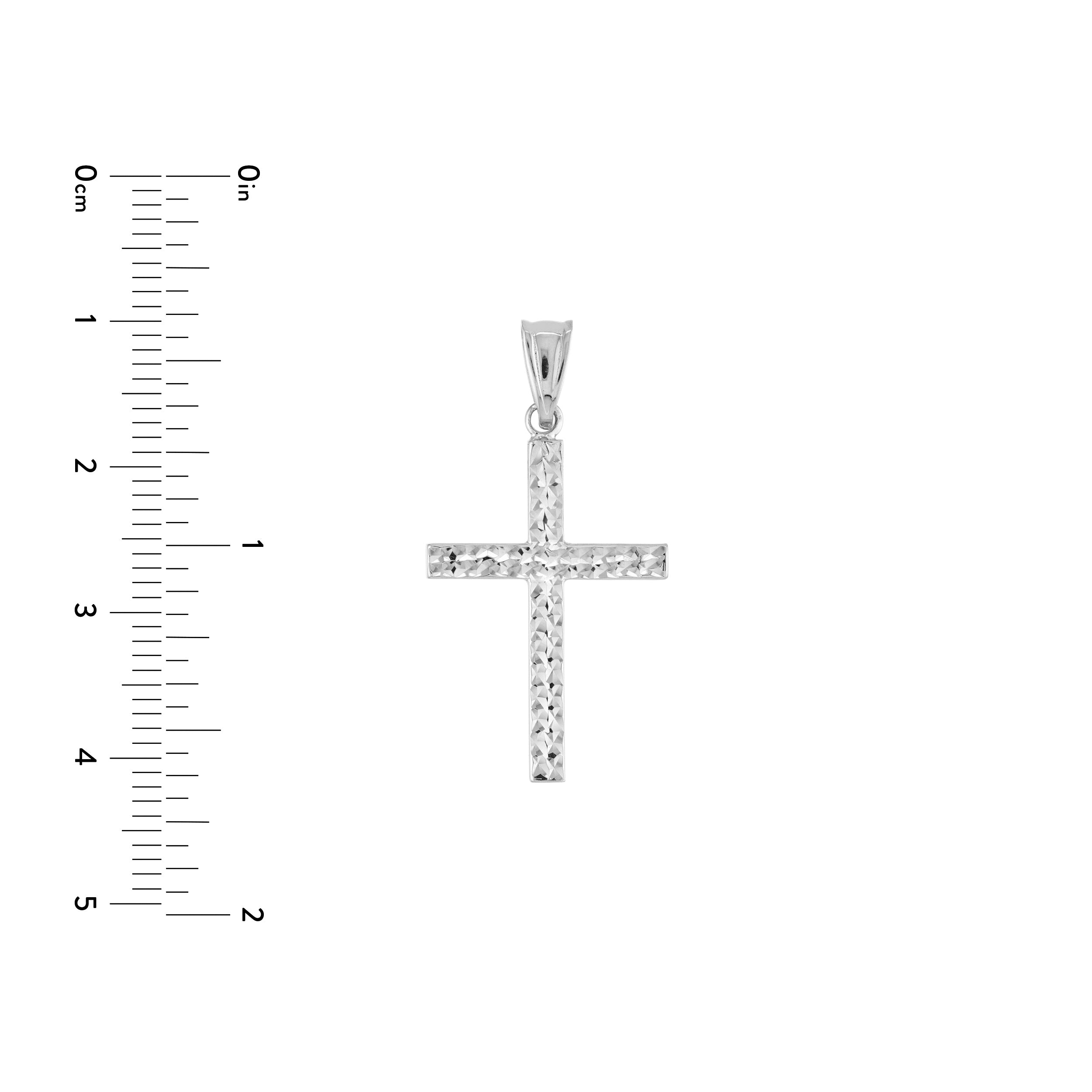 Reversible D/C and Polished Cross Pendant