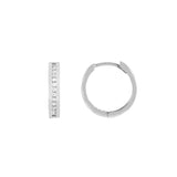 Reversible CZ Hoop Earrings