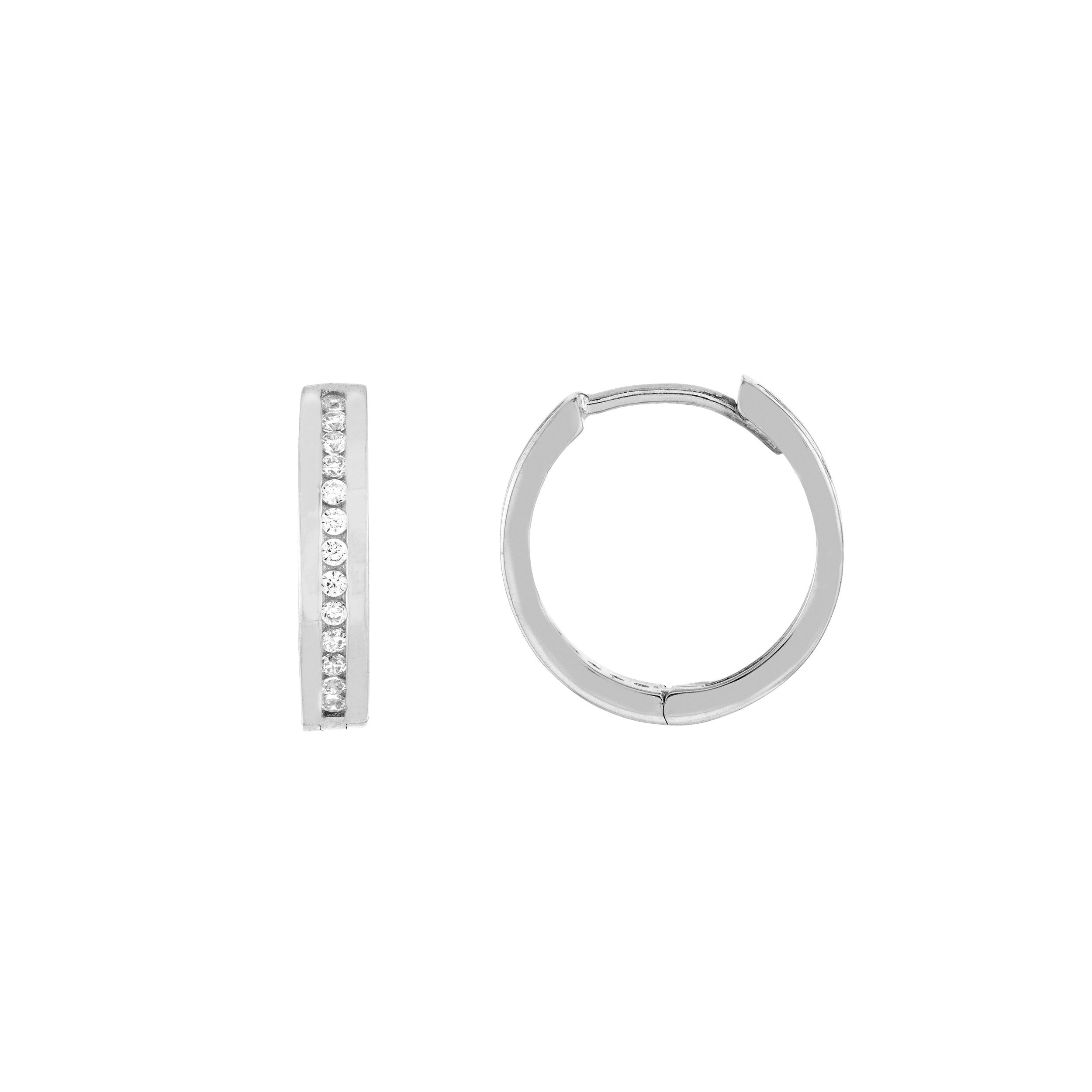 Reversible CZ Hoop Earrings