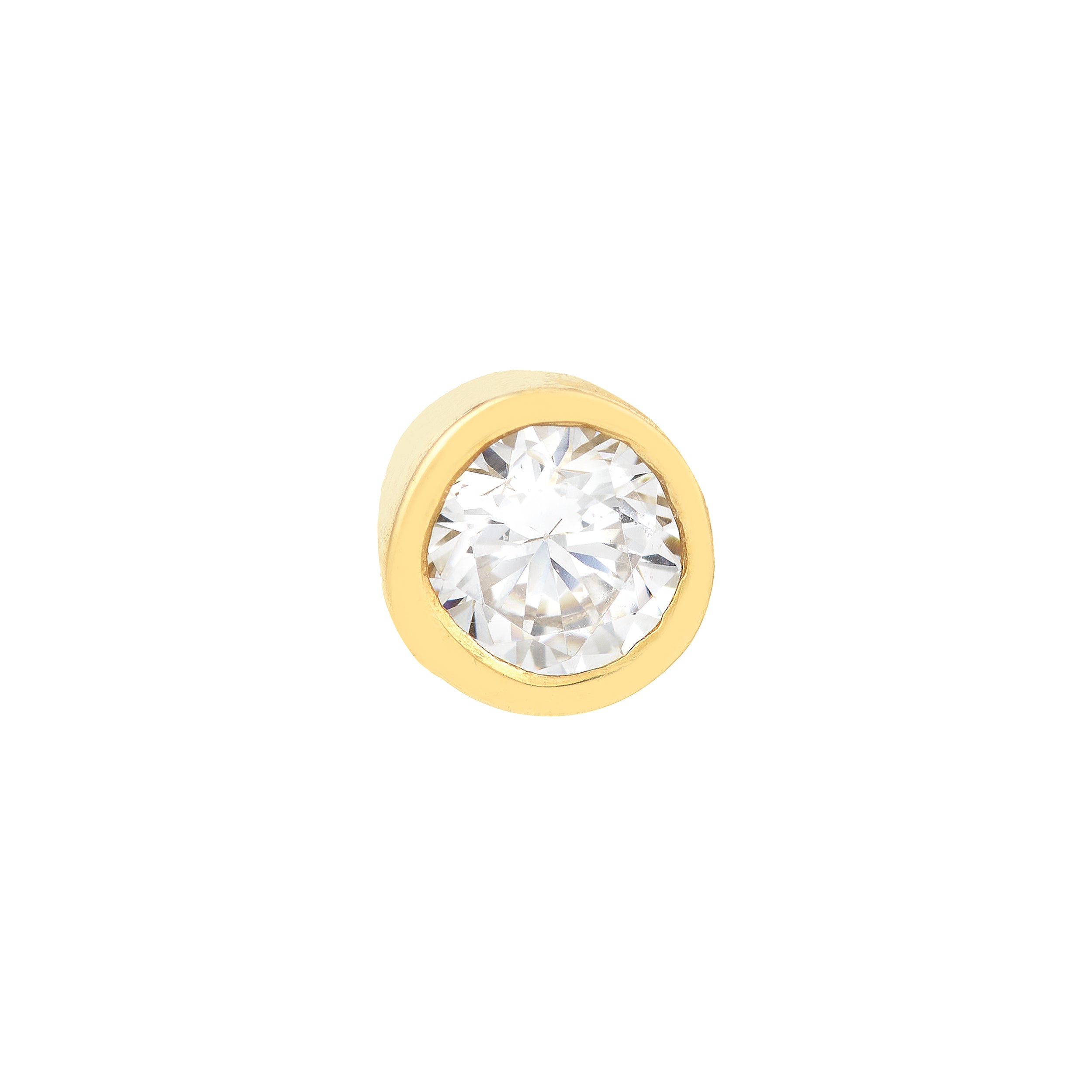 CZ Bezel Stud Earrings