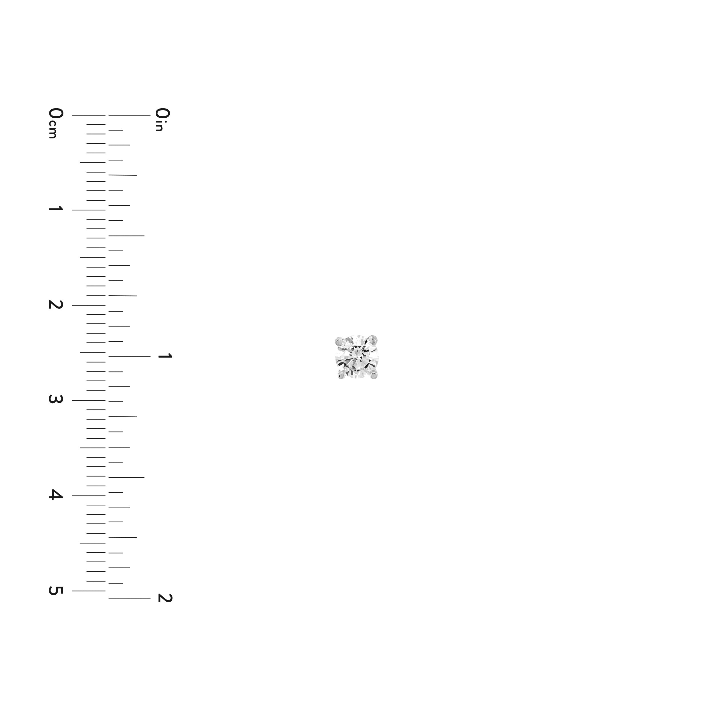 4.5mm CZ Stud Earrings