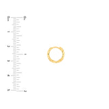 Diamond-Cut Front Hoop Earrings