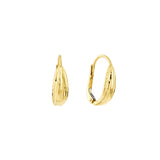 Ribbed Earrings on Leverback