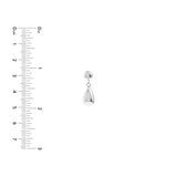 Bead Stud Earrings with Teardrop Dangle