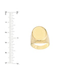 Engravable Oval Signet Ring